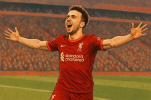 Diogo Jota im Trikot des FC Liverpool