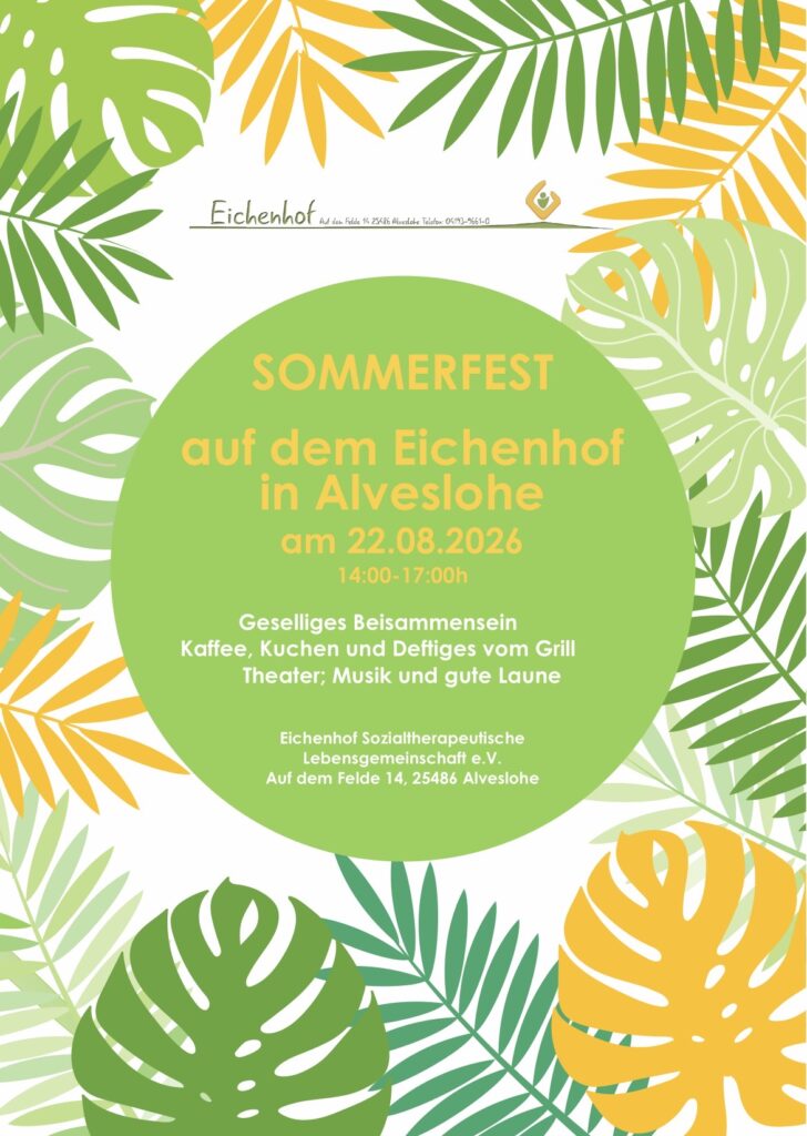 Eichenhof Sommerfest-Plakat 2026
