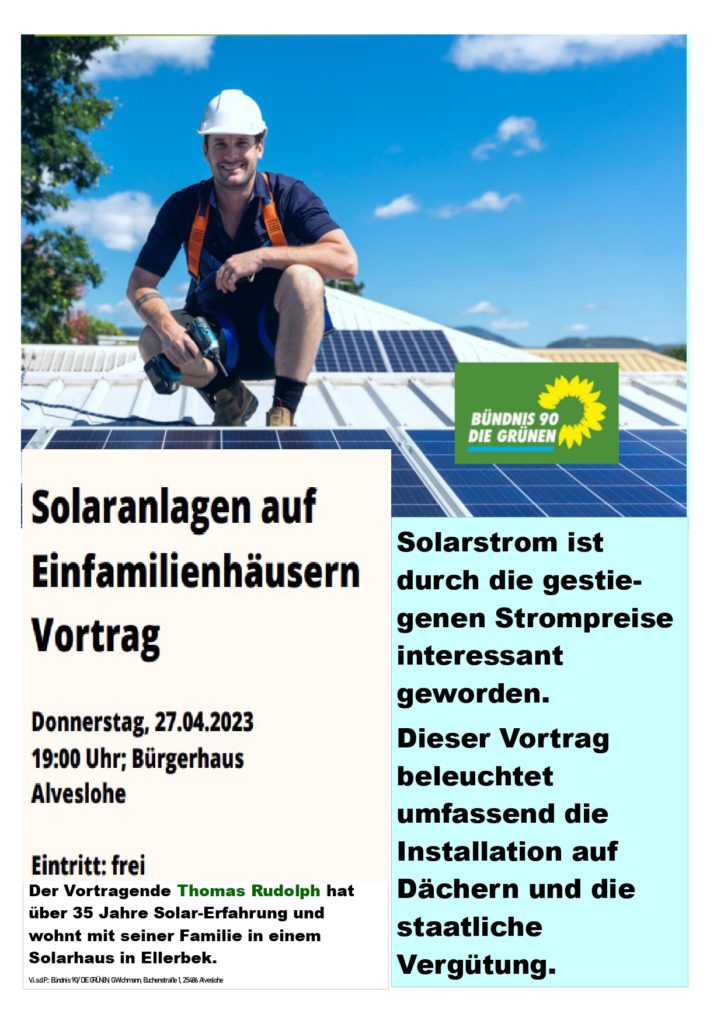 Einladung zum Solar-Vortrag am 27.04.2023