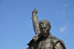 Freddie Mercury Statue in Montreux, Schweiz