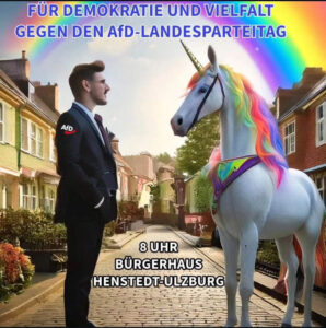 Für Demokratie und Vielfalt - gegen den AfD-Landesparteitag