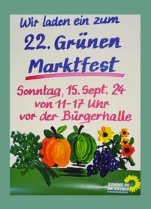 Grünes Marktfest-Plakat 2024